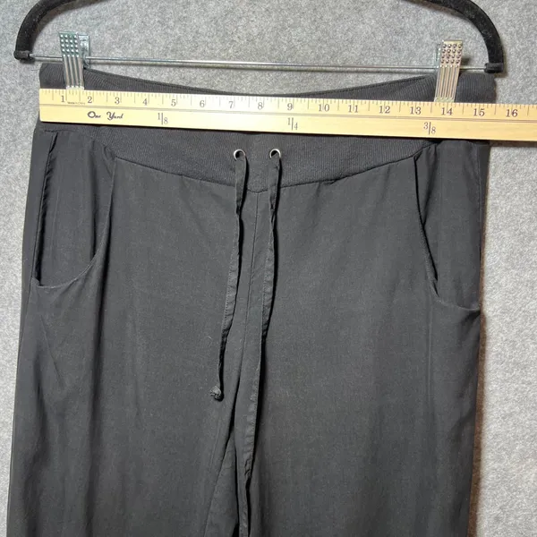 Threads‎ Saks Fifth Avenue Womens Black 100% Silk Jogger Pants Drawstring Small - Image 2