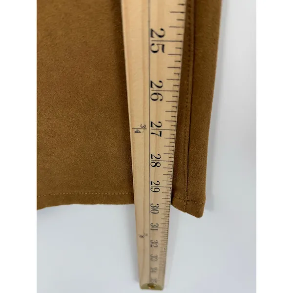 Banana Republic Ultra High-Rise Wide Leg Vegan Suede Pants Tannin Brown NWT 25 - Image 8