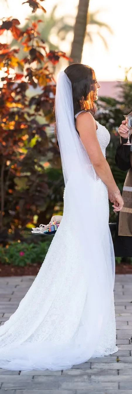 Custom Pearl Cathedral Veil White - Image 7