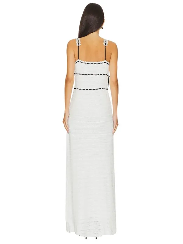 For Love & Lemons Mayfair Maxi Dress in White XSmall Womens Knit - Image 2