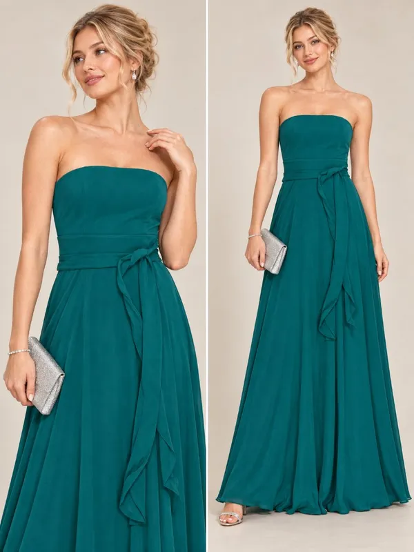 Lulus Green Strapless Maxi Dress Size XS NWT - Image 2