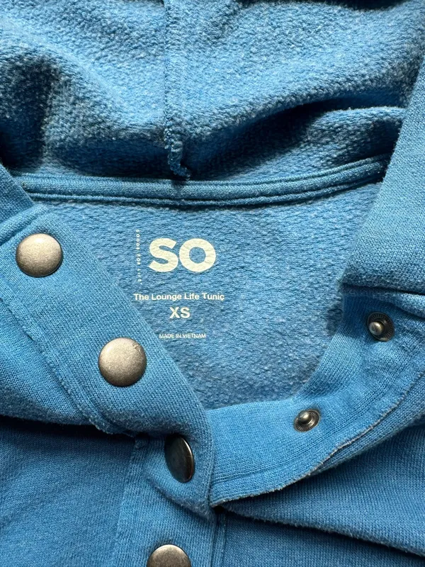 so blue quarter snap hooded top - Image 3