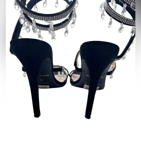 NWT Windsor A Thing Of Beauty Spiral Crystal Heels in Black - Image 6