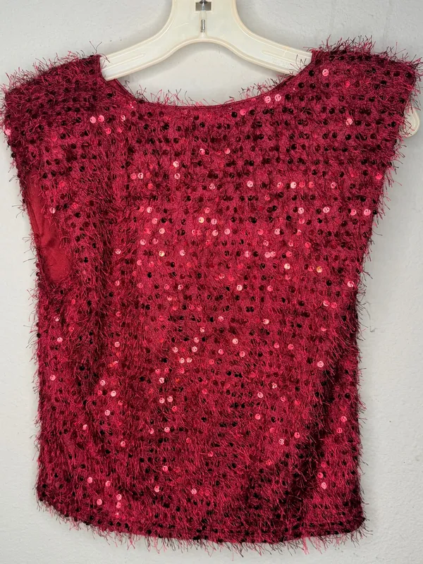 Easel Los Angeles Red Sequin Top - Image 4