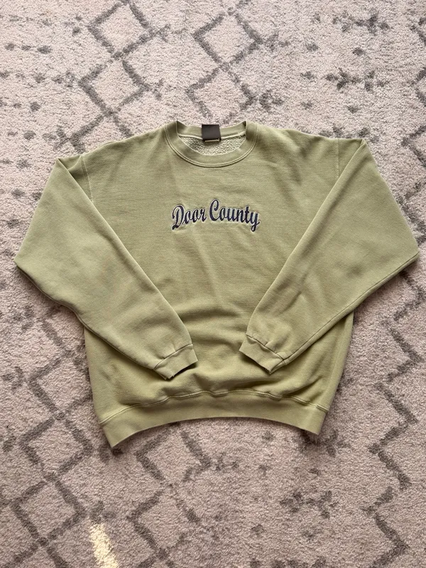 Vintage Door County Sweatshirt Green Size L - Image 2