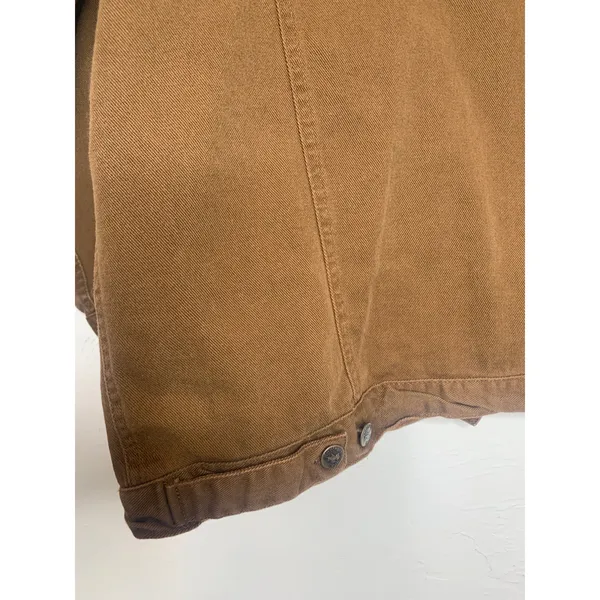 Brown Vintage Barn Coat Sz Large Hunters Run 100% Cotton - Image 6