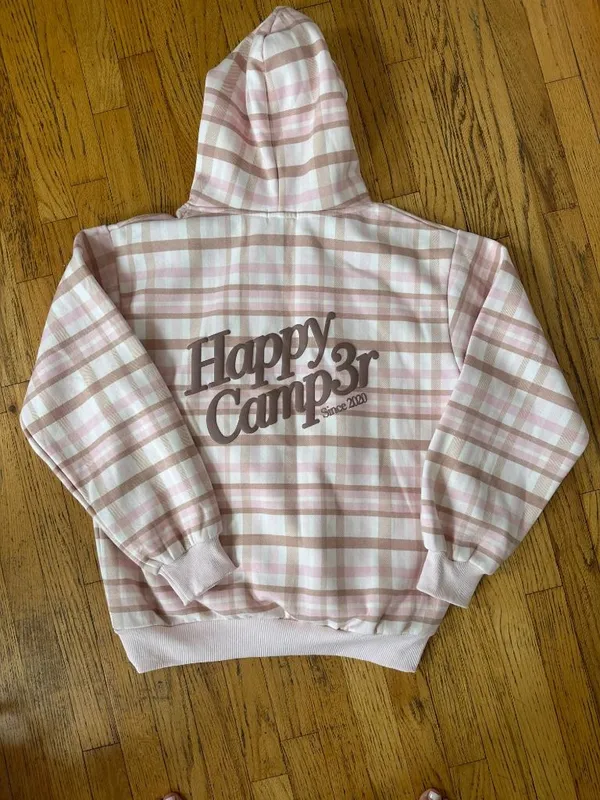 🩷 Happy Camp3r Plaid Flannel Sweatshirt 🩷 BRAND NEW - Image 6