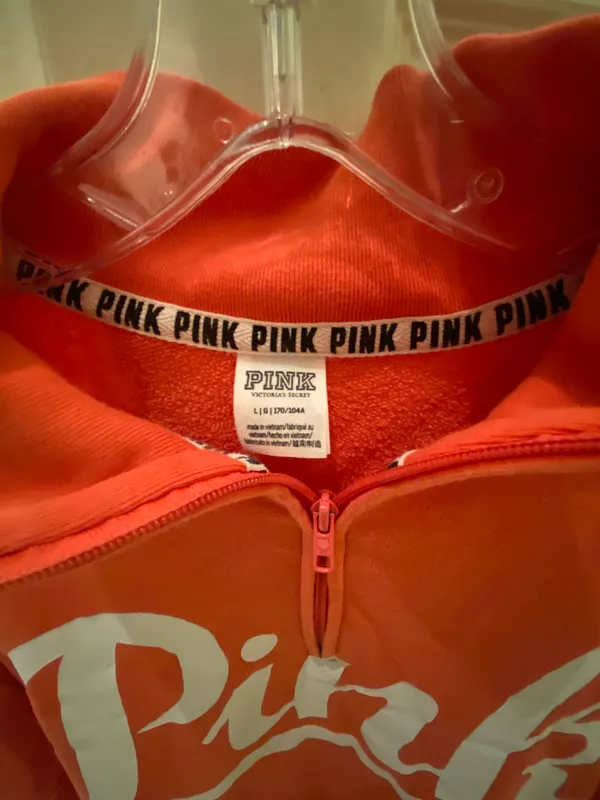 Pink quarter zip sweatshirt - Image 3