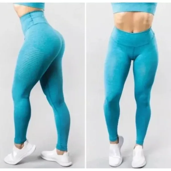 Alphalete Halo Leggings Vivid Teal Blue Womens Size Large - Image 4