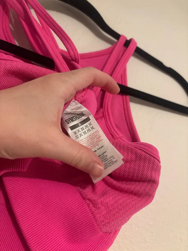 Gymshark Pink Sports Bra Small - Image 6