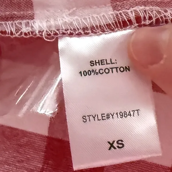 Pomander Place Tuckernuck Scarlett Red Gingham Cotton Button Down Blouse XS‎ - Image 6