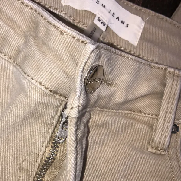 Risen tan wide leg jeans size 9/29 - Image 2