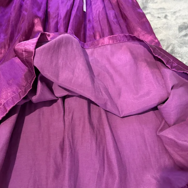 Vtg German Trachtenpoint dirndl Dress 34/XS Purple Lace Up Oktoberfest Cosplay - Image 13