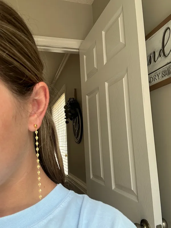 Chain duster earrings 18k gold - Image 4