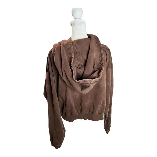 Boys Lie Good Vibes Good Luck Angel Hoodie Brown Oversized One Size - Image 4