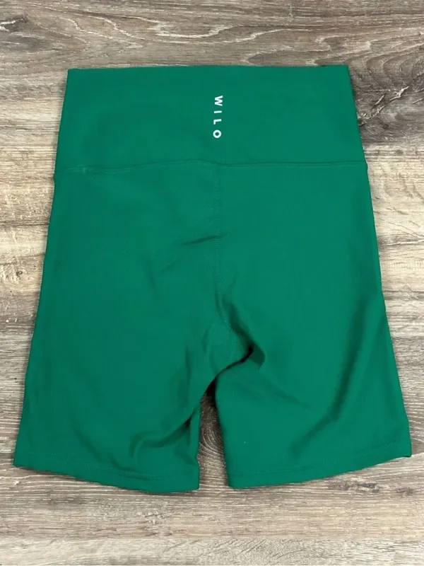 Wilo the Label Hustle Shorts Ribbed Crossover Emerald Green Women’s Small - Image 2