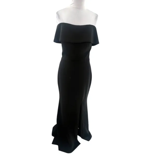 BHLDN‎ Delice Off The Shoulder Evening Maxi Dress Black 8 LBD - Image 3