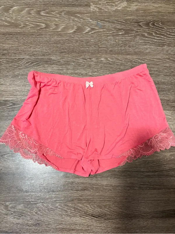 Gilligan & O'Malley Coral Lace-Back Sleep Cami and Shorts - Image 2