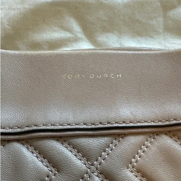 Tory Burch Fleming Quilted Soft‎ Tote Blush Pink Nude Chain Bag - Image 15
