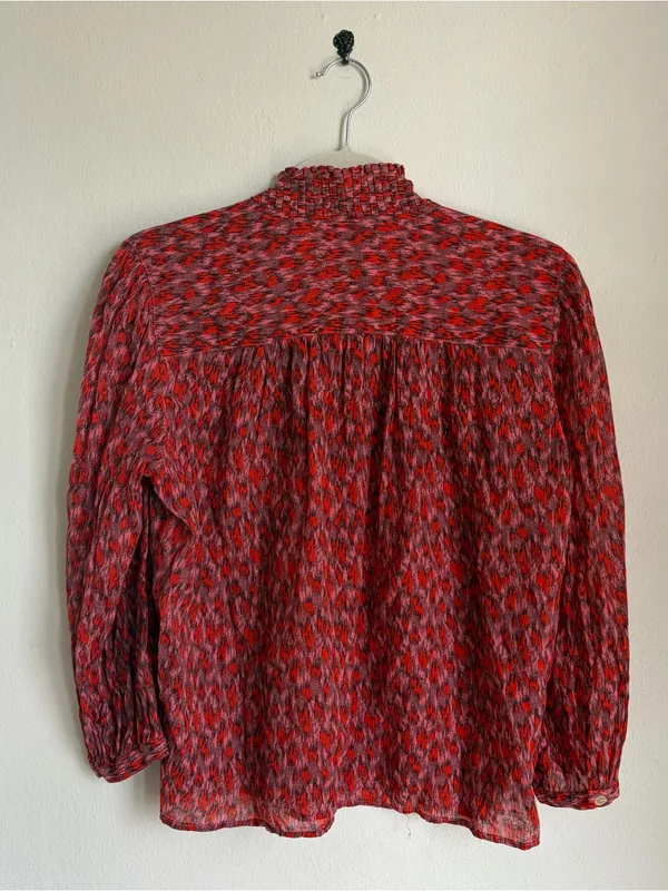 Joie Stinson Henley Cotton Blouse - Image 5