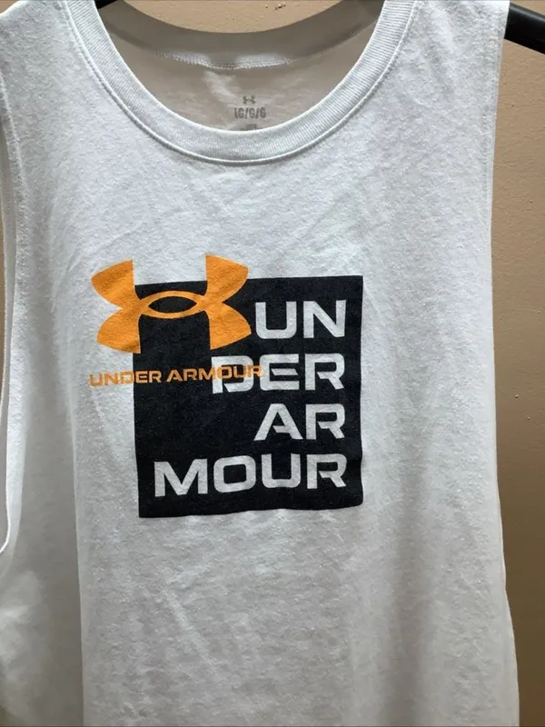 Under Armour Women’s Size Large White Sleeveless Top, Preloved - Image 2