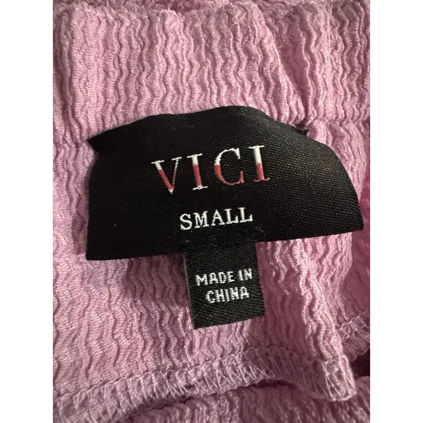 VICI Lavender Textured Tie Back Ruffle Hem Maxi Dress Size Small Sundress - Image 8