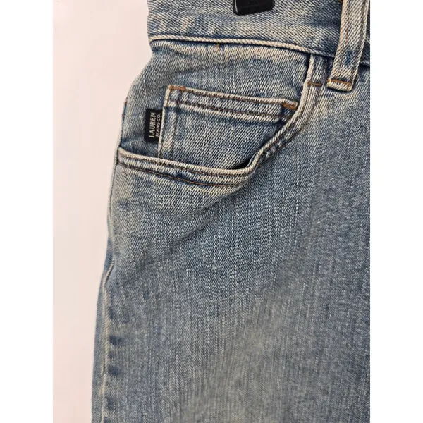 Lauren Ralph Lauren Denim Skirt Womens 10 Lauren Jeans Co Blue Raw Hem EUC - Image 3