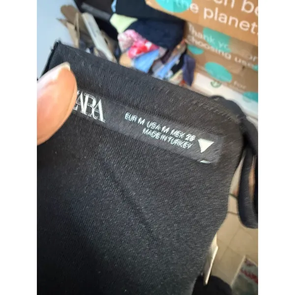 Zara Black Cropped Corset Top - Image 3