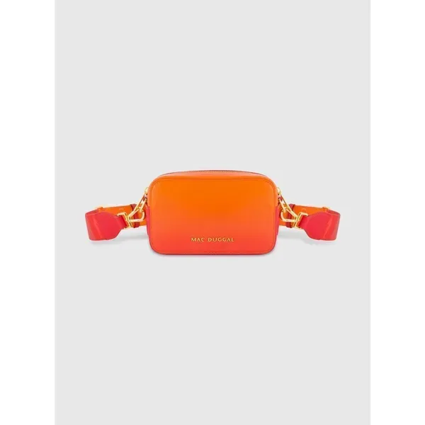 Mac Duggal Ombre Small Leather Crossbody Camera Bag‎ With Adjustable Strap - Image 2
