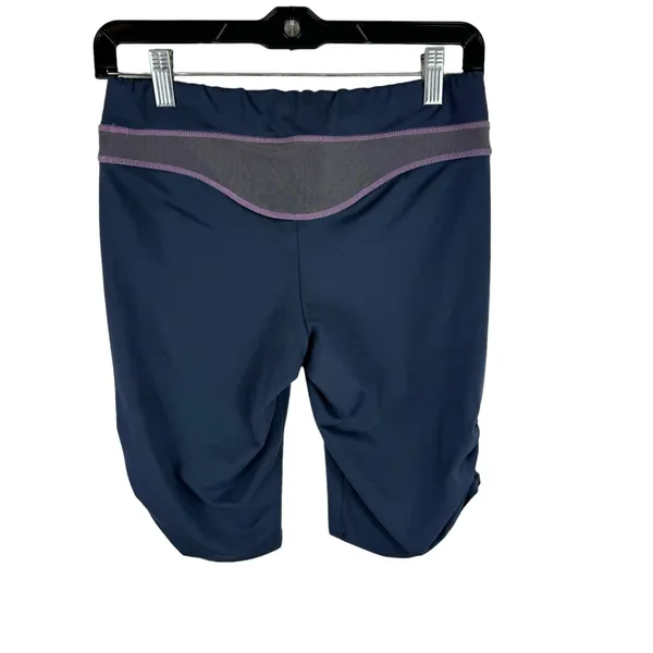Title Nine Gray Stretchy‎ Elastic Waist Ruched Athletic Bike Shorts Size S - Image 2