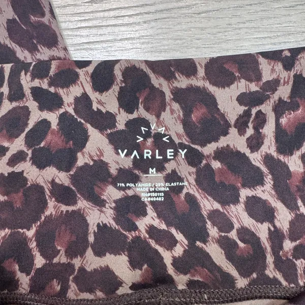 Varley Womens Leopard Print High Rise Activewear Leggings Size Medium‎ M - Image 3