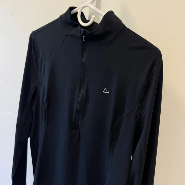 Paradox Women's Black 1/4 Zip Base Layer Merino Wool Blend Top Large 1700362 - Image 4