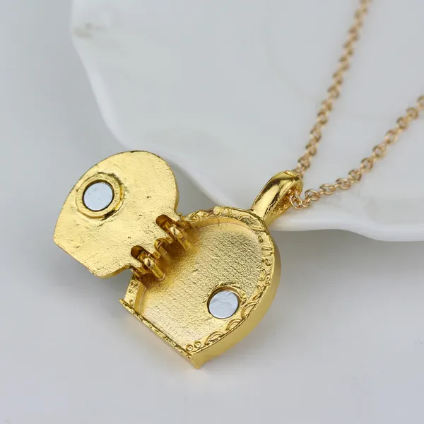Gold Hobbit Hole, Lord of The Rings Pendant Locket Necklace - Green Door - Image 9