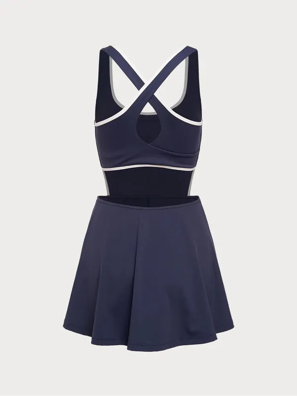 Berlook Activewear Navy Blue Athletic Tennis Dress - Image 6