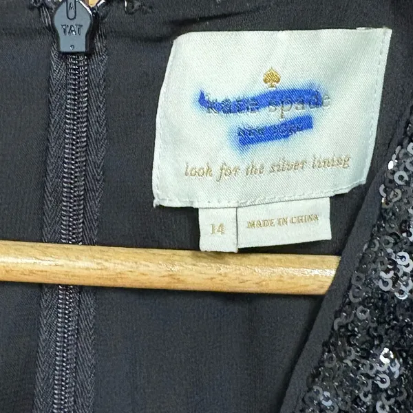 Kate Spade Black Sequin Dress Size‎ 14 - Image 6