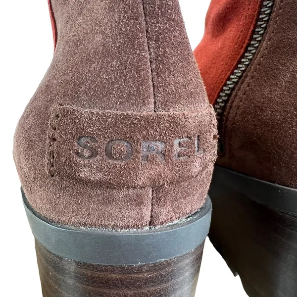 Sorel Cate Waterproof Suede Ankle‎ Booties Colorblock Lug Sole Womens Size 6 - Image 11