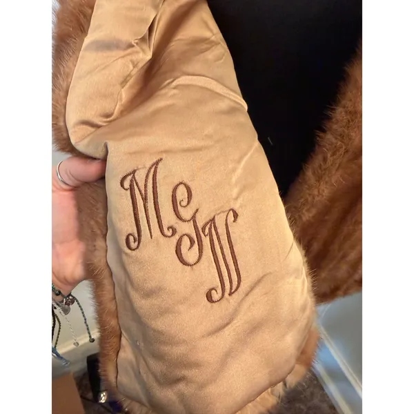 Vintage 50s/60s EMBA Autumn Haze Natural Brown Mutation Mink Fur Stole Capelet - Image 3