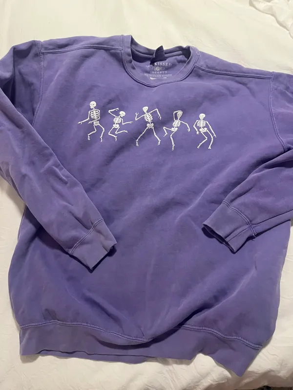 Sunkissed Coconut Purple Skeleton Sweatshirt - Image 2