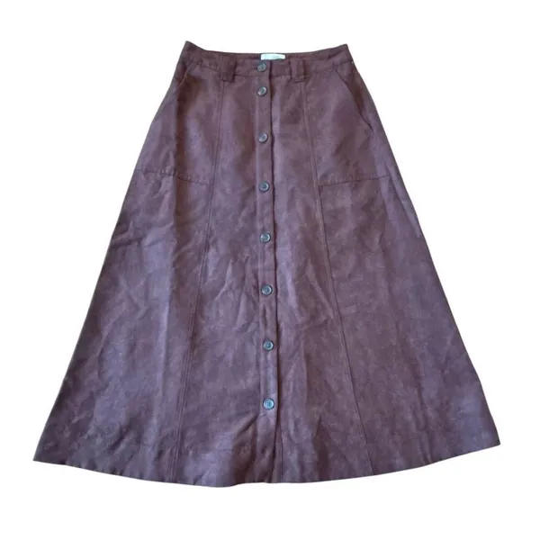 Universal Threads NWT brown faux suede midi dress size 4 - Image 3