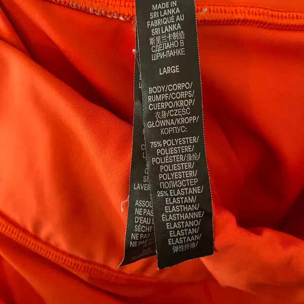 Savage X Fenty Sport Orange Biker Shorts Workout Women's size 12 / 14 Large - Image 12
