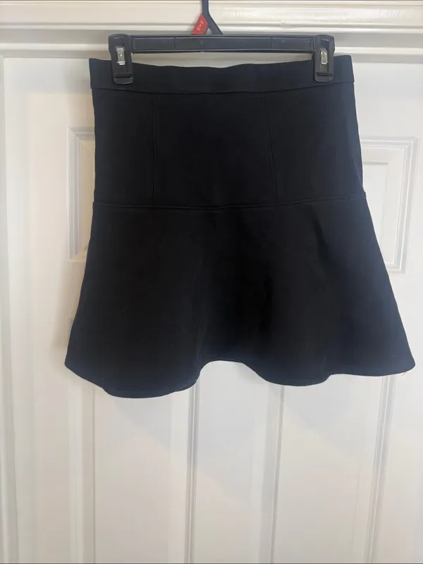 Madewell Black Flared Mini Skirt sz 4 - Image 2