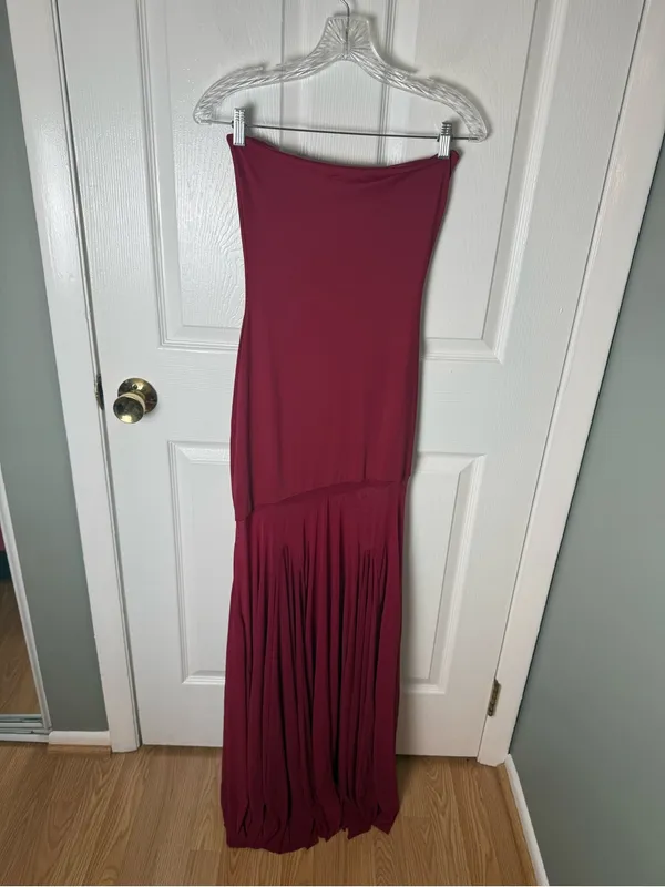 DEME by Gabriella Dahlia Strapless Dress in Maroon S - Image 2