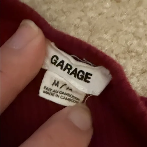 Garage Burgundy Top - Image 2