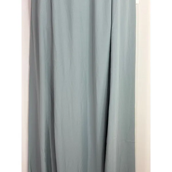 Show Me Your Mumu Jenn Maxi Dress in Silver Sage Crisp Blue‎ V Neck| XL | NWT - Image 4