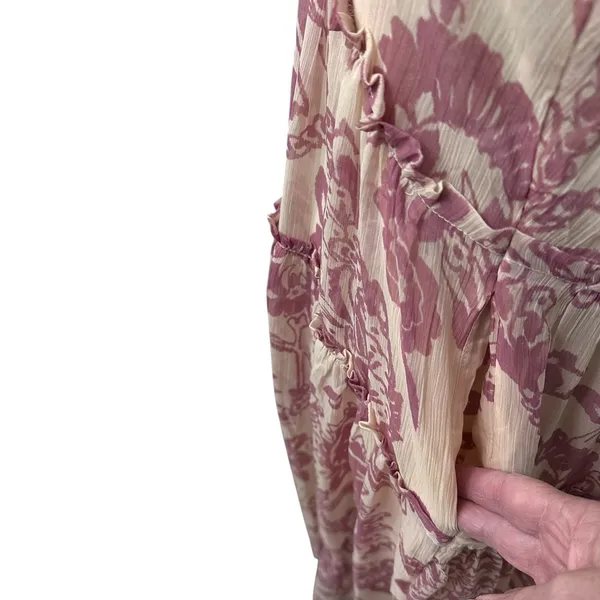 Free People Julianna Maxi Dress for‎ Women Size Small Pockets Rose & Ivory NWT - Image 7