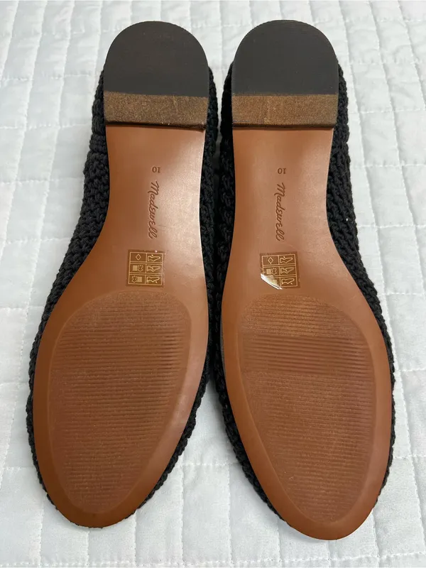 Madewell The Hester Flat in Crochet Roasted Espresso Brown Size 10 - Image 9