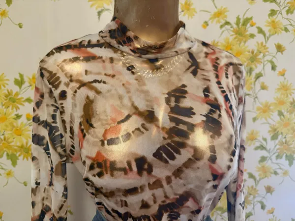 Long sleeve mesh bodysuit size M Size M - Image 2