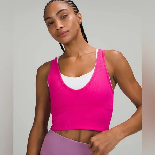 Lululemon Power Pivot Tank Top *Rib in Sonic Pink W1CQMS - Image 2