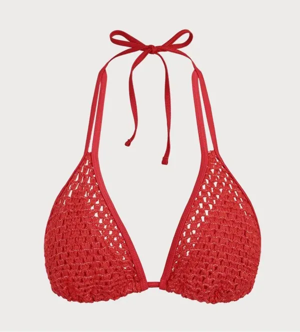 Berlook Red Crochet Halter Bikini Set Size M - Image 6