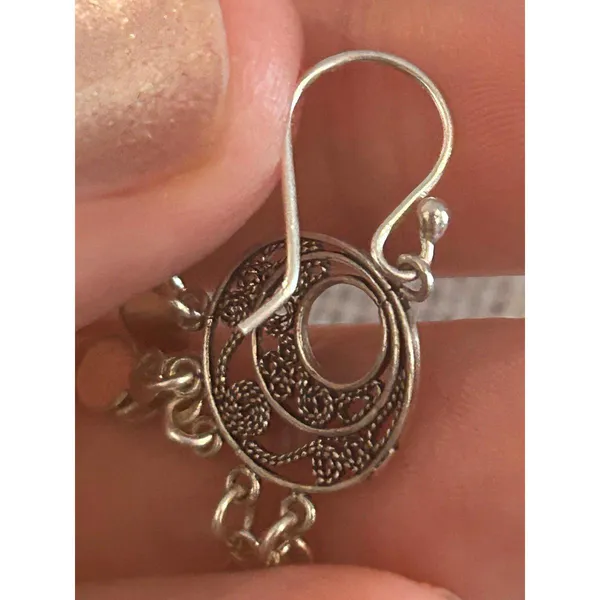 A266 1 1/4 inch 925 sterling silver earrings - Image 6